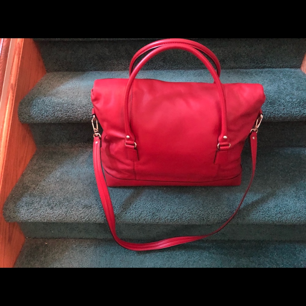 Kate Spade Red Leather Travel Bag - Picture 4 of 7